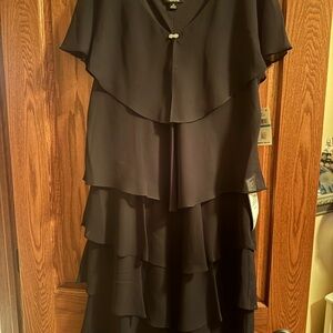 Macy's Black High-Low Layered Dress